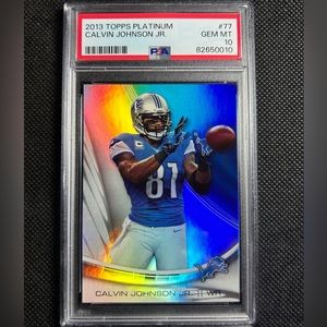 2013 Topps Platinum Calvin Johnson Psa 10 Gem Mint Detroit Lions Hof🔥🔥🔥